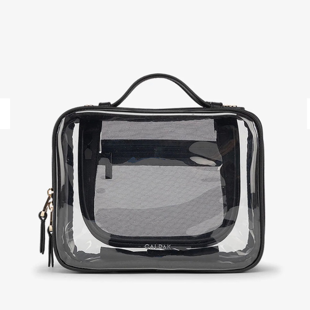 Calpak Black and Clear Cosmetic Case - Medium